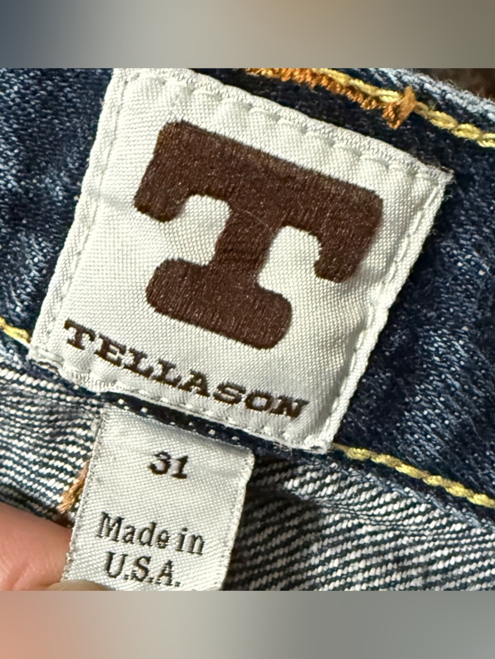 Tellason Men’s Ankara Straight Leg z Medium Wash Blue Size 31 x 29 - Picture 12 of 12